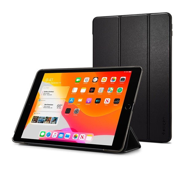 Spigen Smart Fold BookCase Alkalmas Apple Modell: iPad 10.2 (2020), iPad 10.2 (2019) Fekete