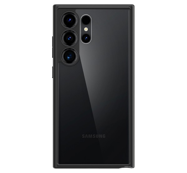 Spigen Ultra Hybrid műanyag mobiltelefon tok, légpárnás kerettel - fekete/átlátszó | Samsung Galaxy S24 Ultra (SM-S928)