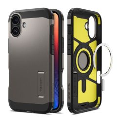   Spigen Tough Armor MagFit Apple iPhone 16 tok, MagSafe, Gunmetal, fekete