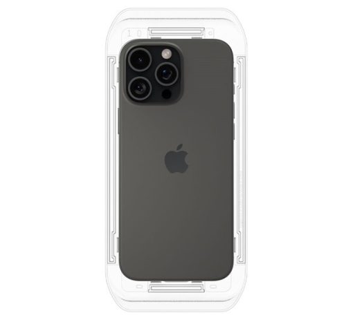 Spigen Glas.tR EZ Fit Privacy Apple iPhone 16 Pro / 17 / 17 Pro, tempered kijelzővédő fólia felhelyező kerettel (2db)