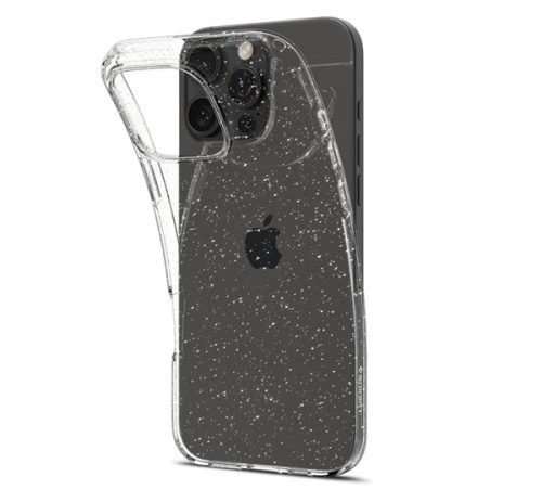 Spigen Liquid Crystal Glitter Apple iPhone 16 Pro tok, Crystal Quartz, átlátszó