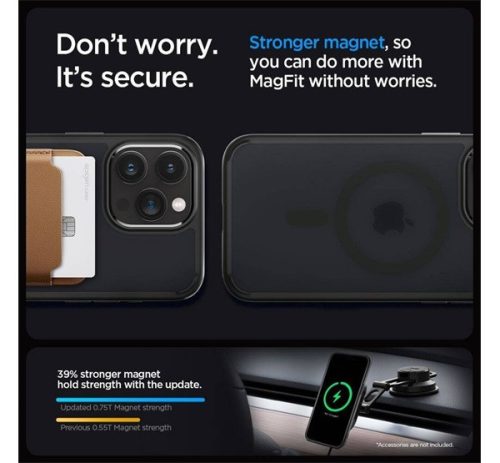 Spigen Ultra Hybrid MagFit Apple iPhone 16 Pro tok, MagSafe, Frost, fekete