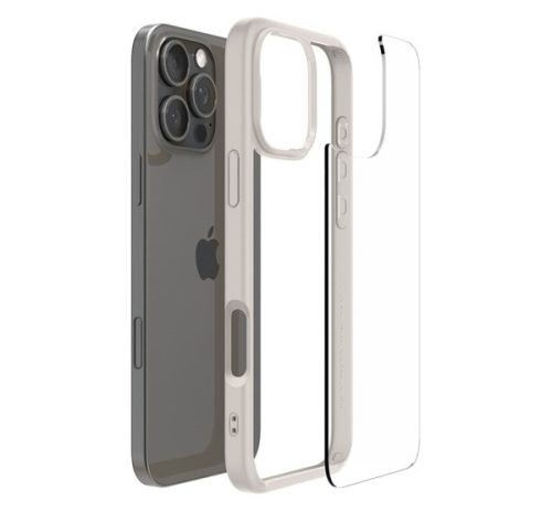 Spigen Ultra Hybrid Apple iPhone 16 Pro tok, Natural Titanium, átlátszó-bézs