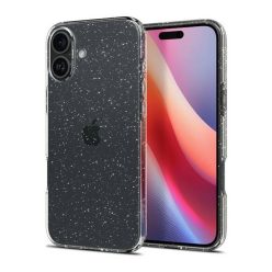   Spigen Liquid Crystal Glitter Apple iPhone 16 Plus tok, Crystal Quartz, átlátszó