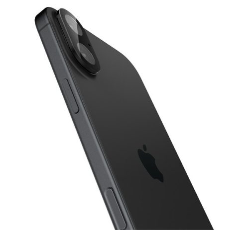 Spigen Glas.tR Optik Apple iPhone 16 Plus / iPhone 16 Tempered kameravédő fólia, fekete (2db)