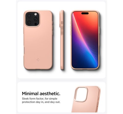 Spigen Thin Fit MagFit Apple iPhone 16 Pro Max tok, MagSafe, Rose Titanium, rózsaszín