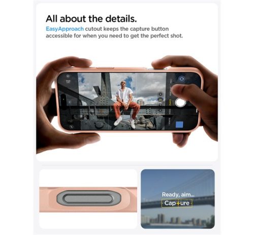 Spigen Thin Fit MagFit Apple iPhone 16 Pro Max tok, MagSafe, Rose Titanium, rózsaszín