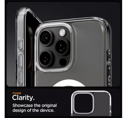 Spigen Ultra Hybrid MagFit Apple iPhone 16 Pro Max tok, MagSafe, Frost Clear tok, átlátszó