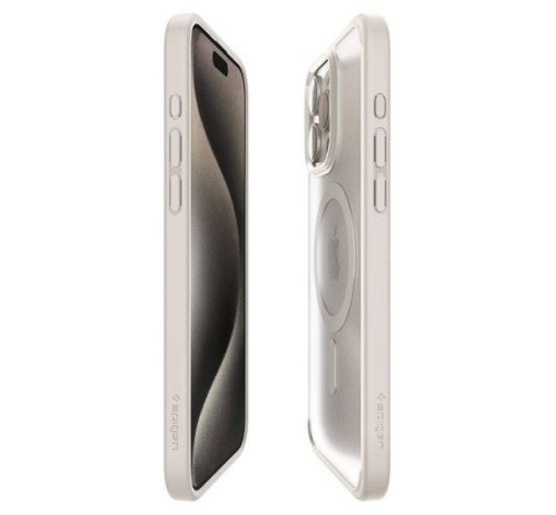 Spigen Ultra Hybrid MagFit Apple iPhone 16 Pro Max tok, MagSafe, Frost Natural Titanium, átlátszó-bézs