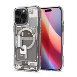   Spigen Ultra Hybrid MagFit Apple iPhone 16 Pro Max tok, MagSafe Natural Titanium, Zero One, átlátszó