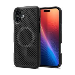   Spigen Core Armor MagFit Apple iPhone 16 Matte Black Magsafe tok, fekete
