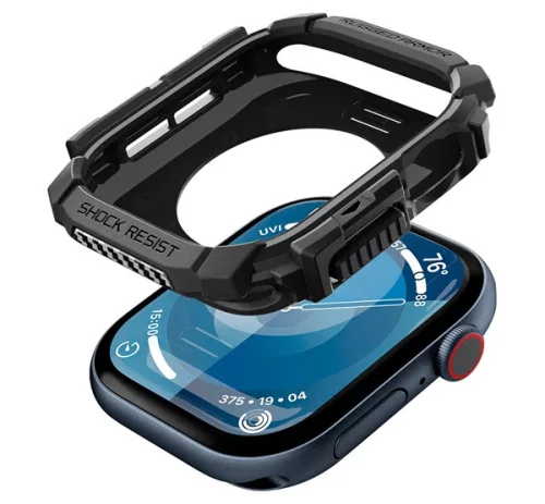 Spigen Rugged Armor Apple Watch 11 / Watch 10 46mm tok, Matte Black, fekete