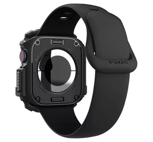Spigen Rugged Armor Apple Watch 11 / Watch 10 46mm tok, Matte Black, fekete