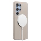 Spigen Silicone Fit MagFit Samsung Galaxy S25 Ultra tok, Natural Titanium, átlátszó