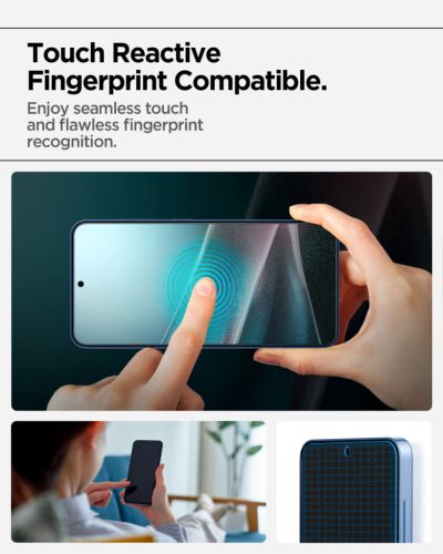 Spigen EliteShield EZ Fit HD Samsung Galaxy S25 Ultra kijelzővédő fólia felhelyező kerettel (1db)