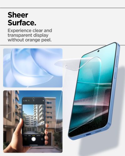 Spigen EliteShield EZ Fit HD Samsung Galaxy S25 Ultra kijelzővédő fólia felhelyező kerettel (1db)