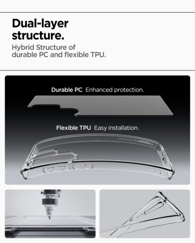 Spigen Ultra Hybrid Samsung Galaxy S25 Ultra tok, Crystal Clear, átlátszó