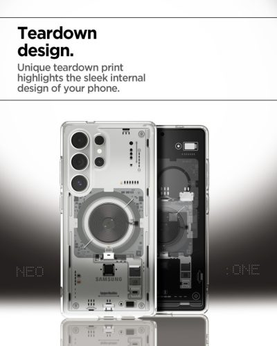 Spigen Ultra Hybrid MagFit Samsung Galaxy S25 Ultra tok, Neo One, átlátszó