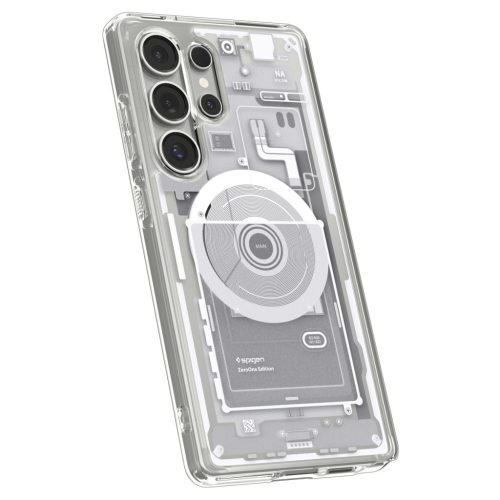 Spigen Ultra Hybrid MagFit Samsung Galaxy S25 Ultra tok, Zero One, fehér
