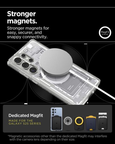 Spigen Ultra Hybrid MagFit Samsung Galaxy S25 Ultra tok, Zero One, fehér