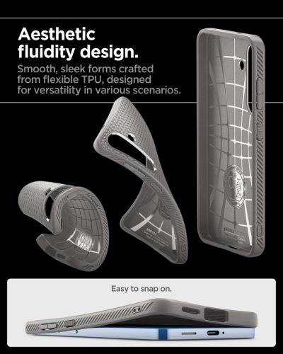 Spigen Liquid Air Samsung Galaxy S25 Ultra tok, Marble, szürke