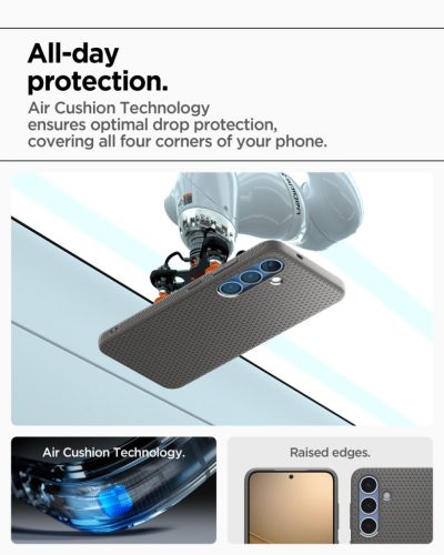 Spigen Liquid Air Samsung Galaxy S25 Ultra tok, Marble, szürke