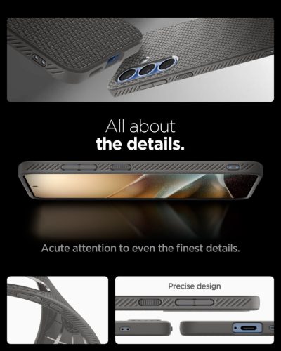 Spigen Liquid Air Samsung Galaxy S25 Ultra tok, Marble, szürke