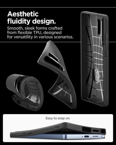 Spigen Liquid Air Samsung Galaxy S25 Ultra tok, Matte Black, fekete