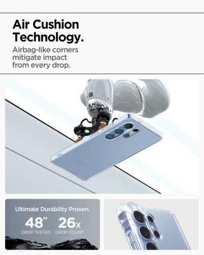 Spigen Liquid Crystal Samsung Galaxy S25 Ultra tok, Crystal Clear, átlátszó