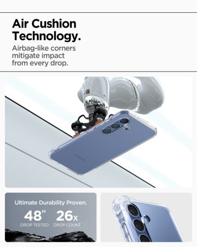 Spigen Liquid Crystal Samsung Galaxy S25+ tok, Crystal Clear, átlátszó