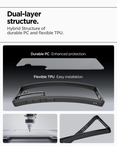 Spigen Ultra Hybrid Samsung Galaxy S25 tok, Frost Black, fekete