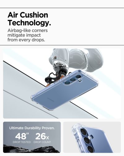 Spigen Ultra Hybrid Samsung Galaxy S25 tok, Crystal Clear, átlátszó