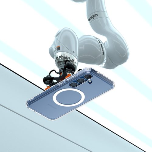 Spigen Ultra Hybrid MagFit Samsung Galaxy S25 tok, Clear White, átlátszó-fehér