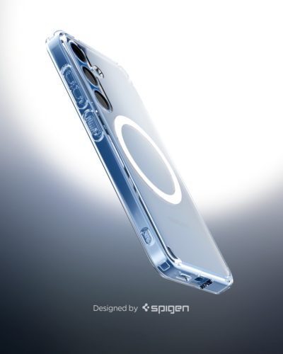 Spigen Ultra Hybrid MagFit Samsung Galaxy S25 tok, Clear White, átlátszó-fehér