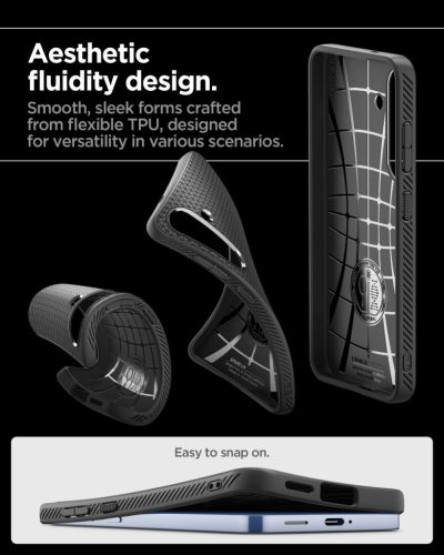 Spigen Liquid Air Samsung Galaxy S25 tok, Matte Black, fekete