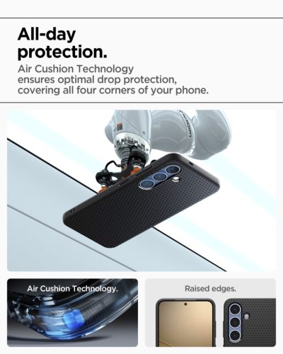 Spigen Liquid Air Samsung Galaxy S25 tok, Matte Black, fekete