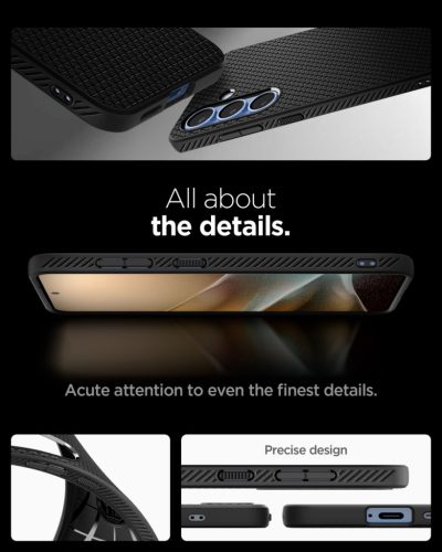 Spigen Liquid Air Samsung Galaxy S25 tok, Matte Black, fekete