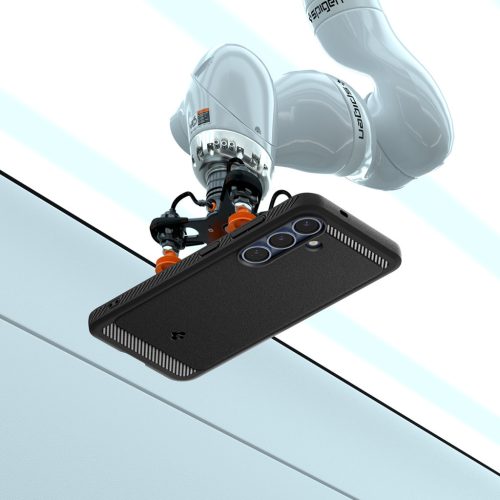 Spigen Rugged Armor MagFit Samsung Galaxy S25 tok, Matte Black, fekete