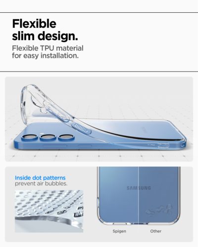 Spigen Liquid Crystal Samsung Galaxy S25 tok, Crystal Clear, átlátszó