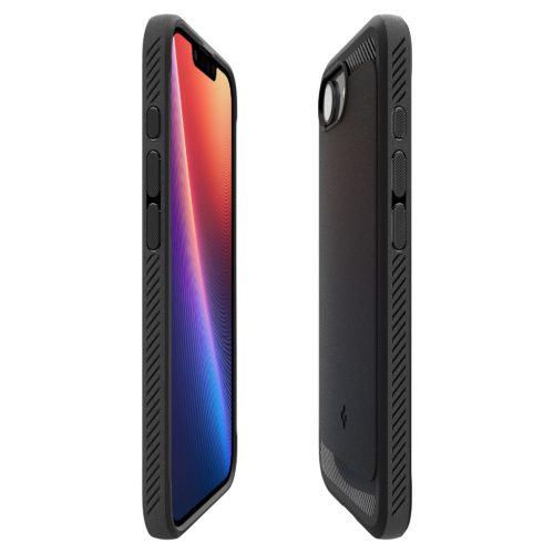 Spigen Rugged Armor MagFit Apple iPhone 16e tok, MagSafe, matt fekete