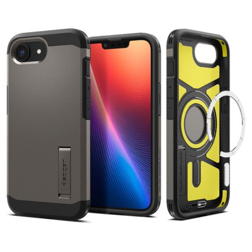 Spigen Tough Armor MagFit Apple iPhone 16e tok, MagSafe, Gunmetal, szürke