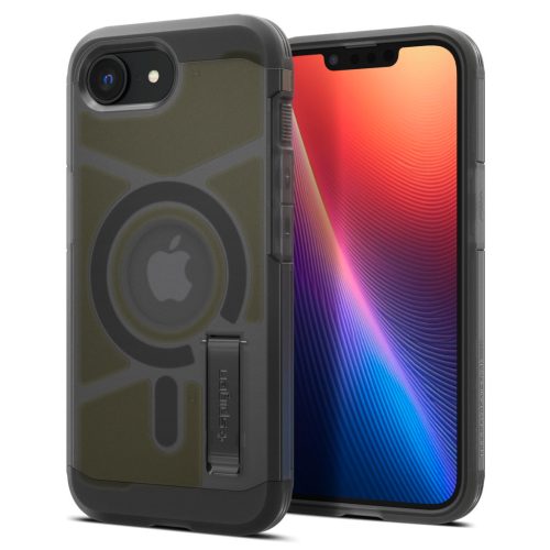 Spigen Tough Armor MagFit Apple iPhone 16e tok, MagSafe, Frost Black, fekete