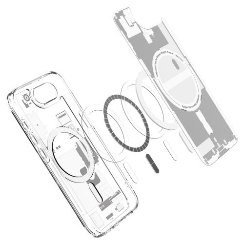Spigen Ultra Hybrid MagFit Apple iPhone 16e tok, MagSafe, Zero One, fehér