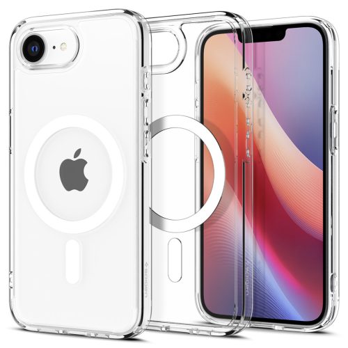 Spigen Ultra Hybrid MagFit Apple iPhone 16e tok, MagSafe, Clear White, átlátszó-fehér