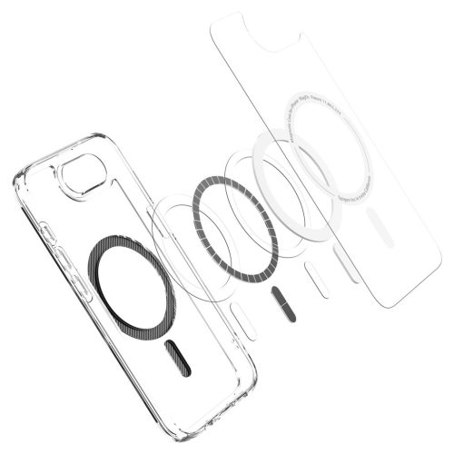 Spigen Ultra Hybrid MagFit Apple iPhone 16e tok, MagSafe, Carbon Fiber,  átlátszó-fekete