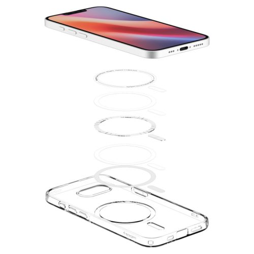 Spigen Liquid Crystal MagFit Apple iPhone 16e tok, MagSafe, Crystal Clear, átlátszó