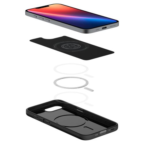 Spigen Thin Fit MagFit Apple iPhone 16e tok, Black, fekete