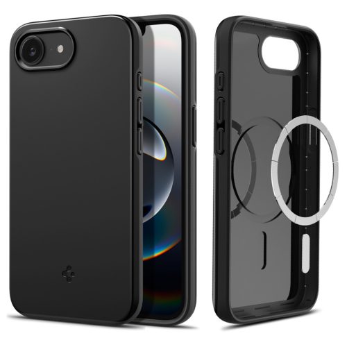 Spigen Thin Fit MagFit Apple iPhone 16e tok, Black, fekete