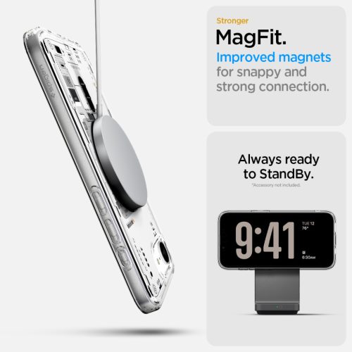 Spigen Ultra Hybrid MagFit Apple iPhone 16e tok, Neo One MagSafe, átlátszó