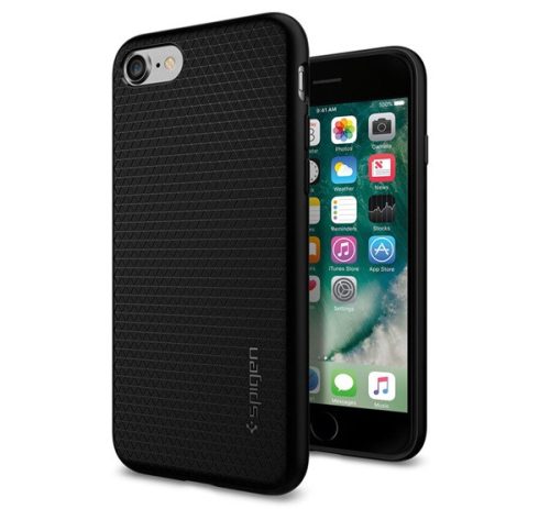 Spigen Liquid Air Apple iPhone SE 2022 / 2020 / 8 / 7 tok, Black, fekete